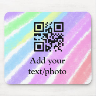 Tapis De Souris Simple aquarelle rose bleu ajoutez votre texte nom