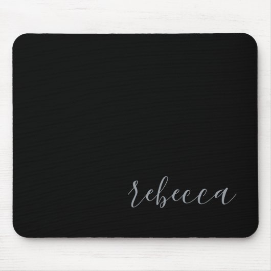 Tapis de souris simple argent noir moderne tendanc (Devant)