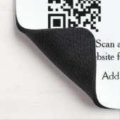 Tapis De Souris Simple baby shower site web code-barres QR ajouter (Coin)