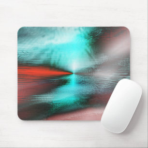Tapis De Souris Simple brûlure cyan tache numérique sur le rougeât