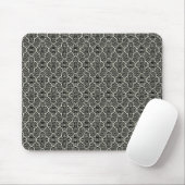 Tapis De Souris Simple classique Damask Mousepad, Noir (Avec souris)