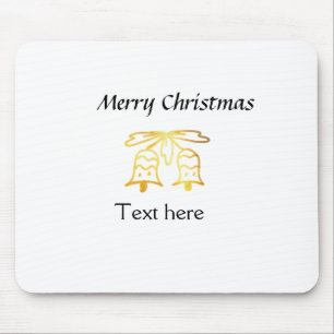 Tapis De Souris Simple doré ajoutez votre texte joyeux Noël person