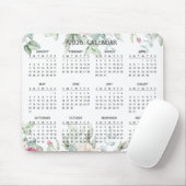 Tapis De Souris Simple Elegant Botanical 2026 Calendar | Mousepad (Avec souris)
