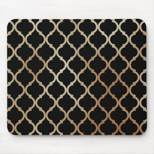 Tapis De Souris Simple Elegant Moderne Or Motif marocain | (Devant)
