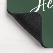 Tapis De Souris Simple élégant Monogramme Script vert et marron (Coin)