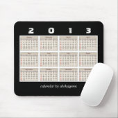 Tapis de souris Simple et Propre Calendrier 2013 (Avec souris)