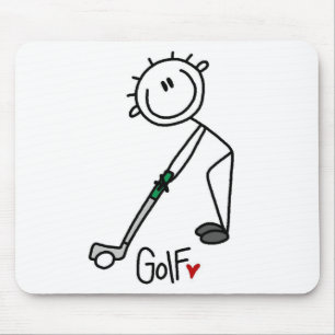 Tapis De Souris Simple Golfeur en Bâtonnets