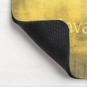 Tapis De Souris Simple gris jaune Abstrait Votre nom (Coin)