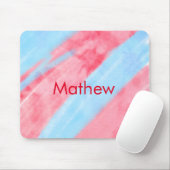 Tapis De Souris simple initial letter mongram add your name red b (Avec souris)