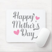 Tapis De Souris Simple joyeuse calligraphie de la fête des mères | (Avec souris)