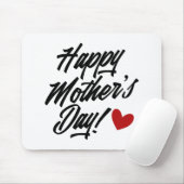 Tapis De Souris Simple joyeuse calligraphie de la fête des mères | (Avec souris)