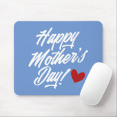 Tapis De Souris Simple joyeuse calligraphie de la fête des mères | (Avec souris)
