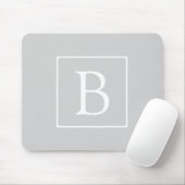 Tapis De Souris Simple Light Grey monogram (Avec souris)