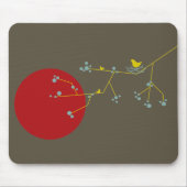 Tapis De Souris Simple minimaliste nidification Whimsical Oiseaux  (Devant)