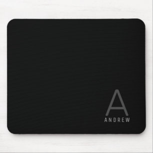 Tapis De Souris Simple moderne Monogramme Nom Souris Pad