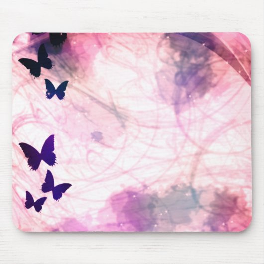 Tapis De Souris Simple, moderne, unique, pavé de souris à papillon (Devant)