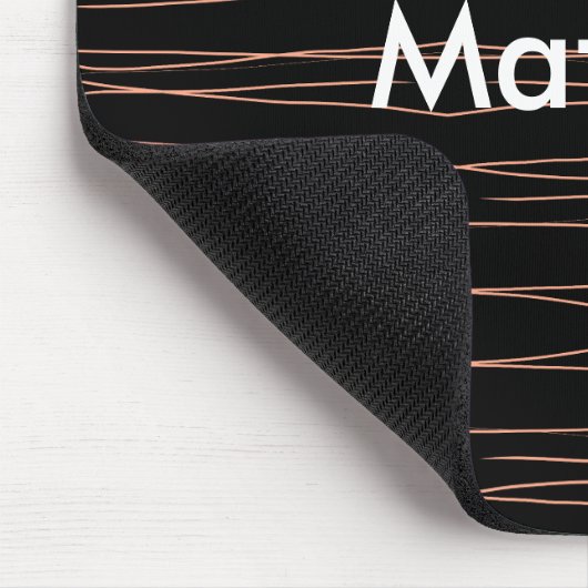 Tapis De Souris Simple monogramme ajouter votre nom lettre man min (Coin)