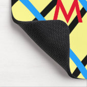 Tapis De Souris Simple monogramme ajouter votre nom lettre man min (Coin)