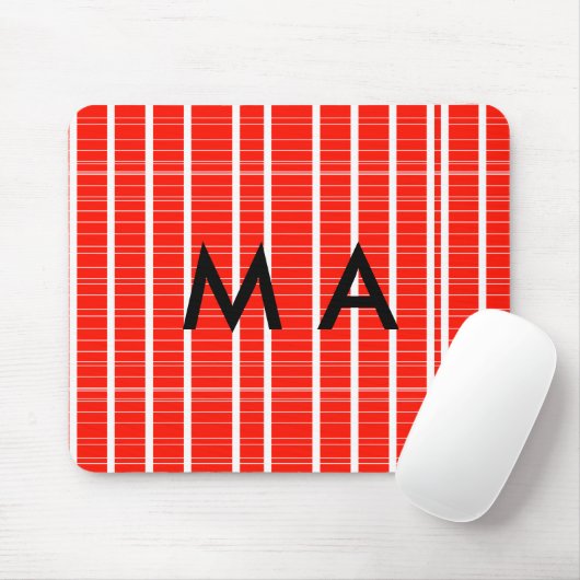 Tapis De Souris Simple monogramme ajouter votre nom lettre man min (Avec souris)