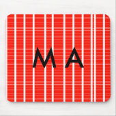 Tapis De Souris Simple monogramme ajouter votre nom lettre man min (Devant)