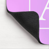 Tapis De Souris Simple Monogramme | Dégradé Rose/Violet Subtil (Coin)