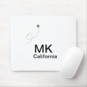 Tapis De Souris Simple monogramme minimal ajouter le phot du plan (Avec souris)