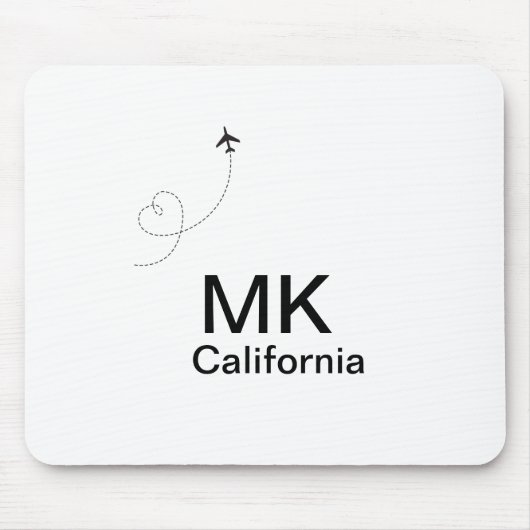 Tapis De Souris Simple monogramme minimal ajouter le phot du plan (Devant)