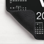 Tapis De Souris Simple Monogramme noir et blanc 2020 Calendrier (Coin)