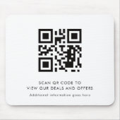 Tapis De Souris Simple QR Code Modern Business Promotional (Devant)