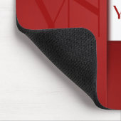 Tapis De Souris Simple Red Monogram (Coin)