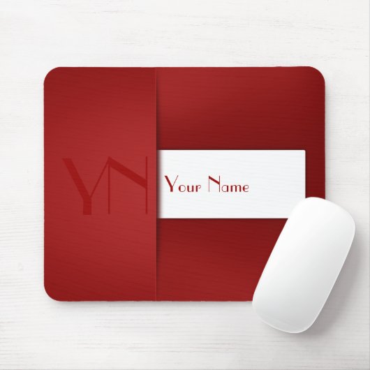 Tapis De Souris Simple Red Monogram (Avec souris)