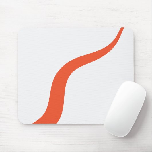 Tapis De Souris Simple Waves 3 - Orange et blanc (Avec souris)