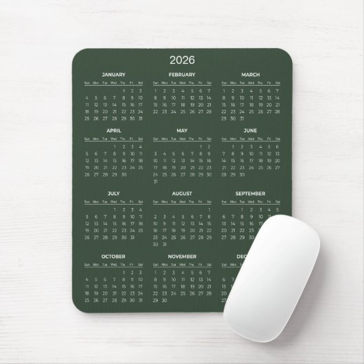 Tapis De Souris Simple Yet Elegant 2026 Calendar | Mousepad (Avec souris)