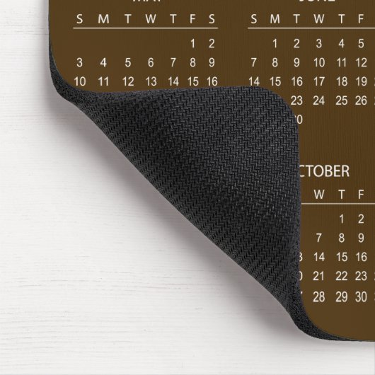 Tapis De Souris Simple Yet Elegant 2026 Calendar | Mousepad (Coin)