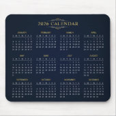Tapis De Souris Simple Yet Elegant 2026 Calendar | Mousepad (Devant)