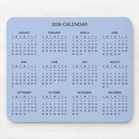 Tapis De Souris Simple Yet Elegant 2026 Calendar | Mousepad (Devant)