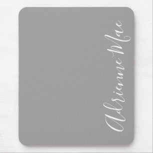 Tapis De Souris Simplement élégante Ash Grey Personnalisé