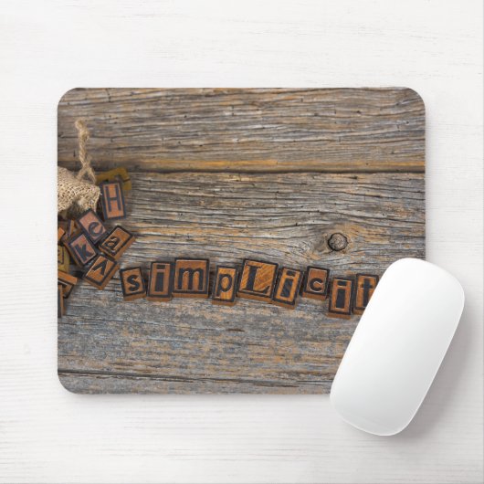 Tapis De Souris Simplicité Letterpress (Avec souris)