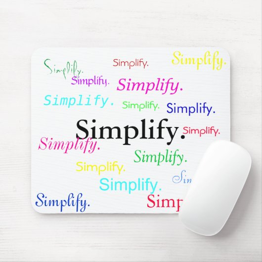 Tapis De Souris Simplifiez. (1 de 3) (Avec souris)