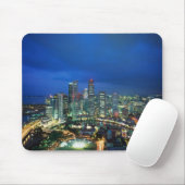 Tapis De Souris Singapour Skyline la nuit, Singapour (Avec souris)