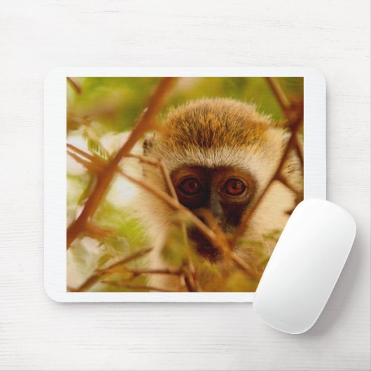 Tapis De Souris Singe Cheeky. (Avec souris)