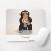 Tapis De Souris Singe d'animaux de compagnie mangeant une énorme s (Avec souris)
