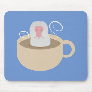 Tapis De Souris Singe des neiges dans une tasse