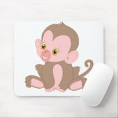 Tapis De Souris Singe du bébé souriant (Avec souris)