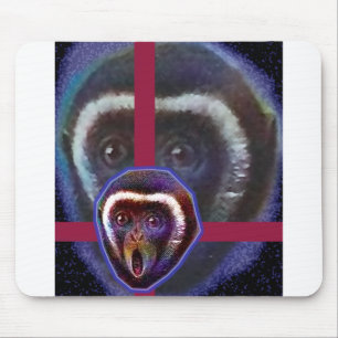 Tapis De Souris Singe effrayé
