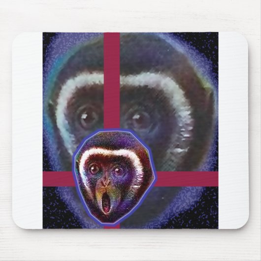 Tapis De Souris Singe effrayé (Devant)