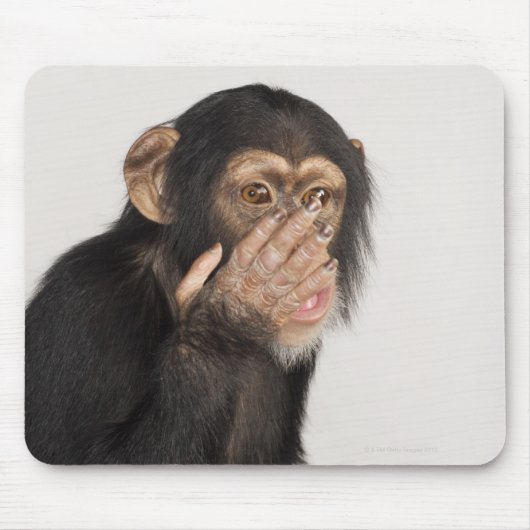 Tapis De Souris Singe frottant son visage (Devant)