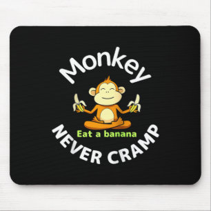 Tapis De Souris Singe Jamais Crampes Manger Une Banane Raglan Base