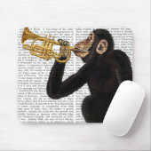 Tapis De Souris Singe Jouant à la trompette 2 (Avec souris)
