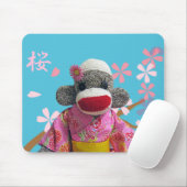 Tapis De Souris Singe Mousepad de chaussette de Sakura (Avec souris)